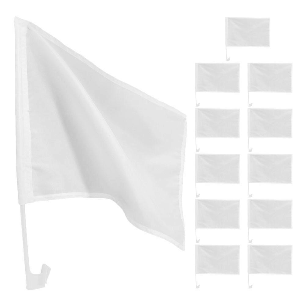 12pcs Handheld Flags Hand Shaking Flags Competition Flags Blank Flags for DIY