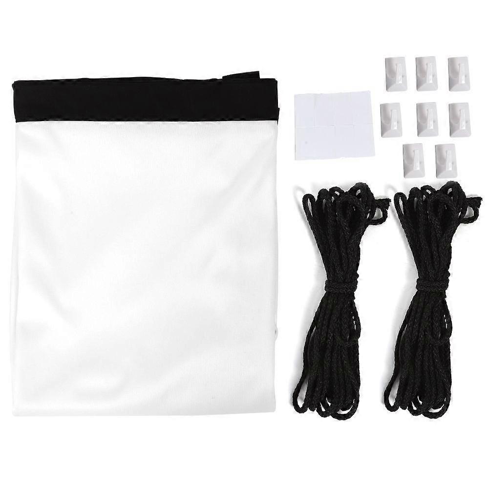 4:3 Thickened 100% Polyester Portable Foldable White Soft Projector Screen Curtain100-Inch