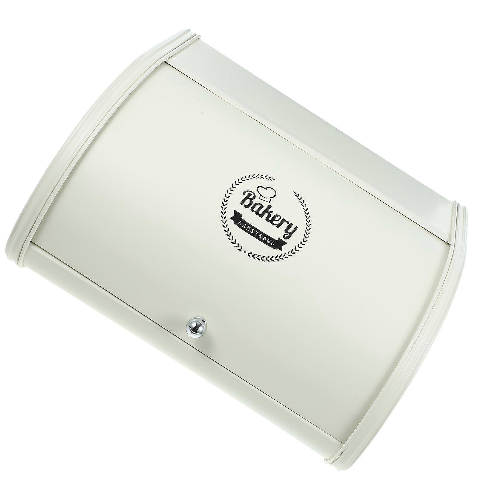 Bread Box Kitchen Countertop Bread Bin Metal Bread Storage Container for Home Shop