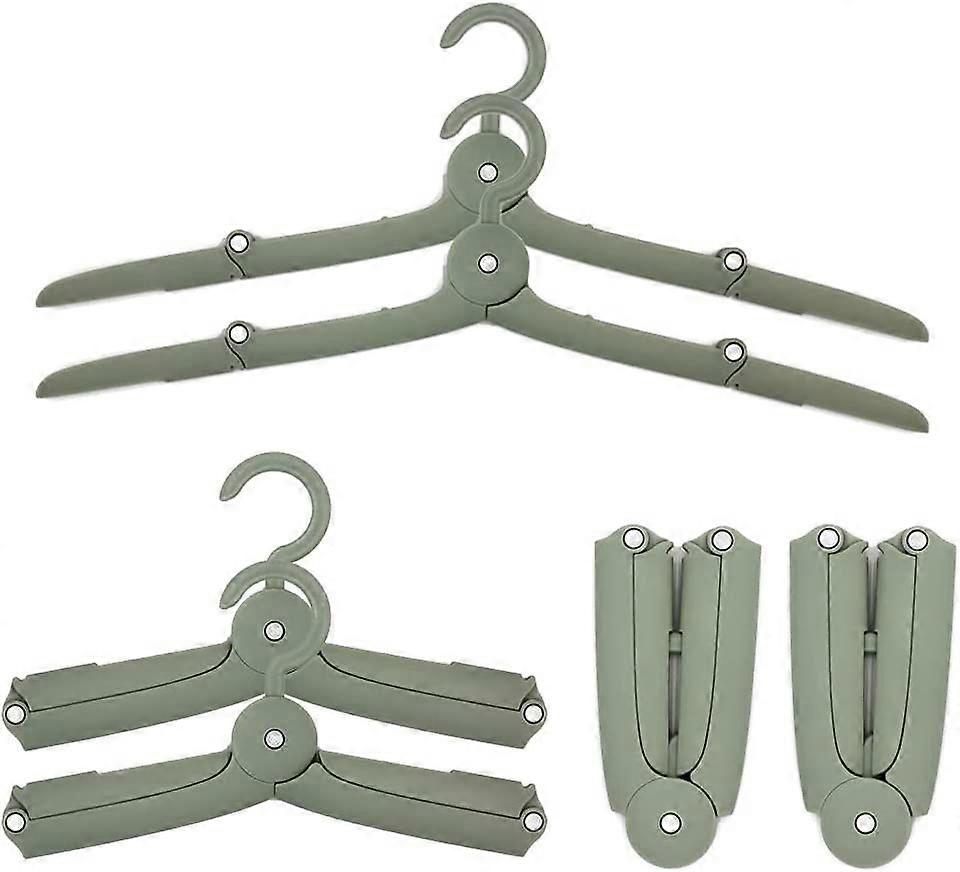 6 Pcs Clothes Hanger Folding Plastic