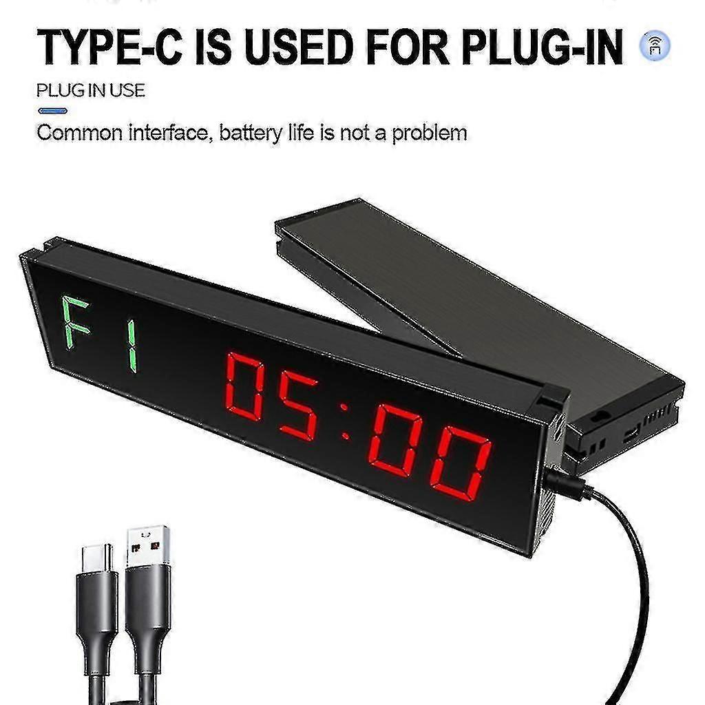 Large Gym Timer Clock Gym Stopwatch Count Down/up, Workout Timer Interval Clock