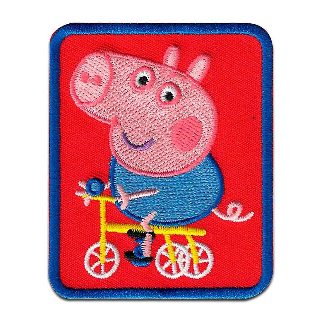 Peppa Pig George Kids - patch, iron-on patch, iron-on patch, size: 6.5 x 5.4 cm