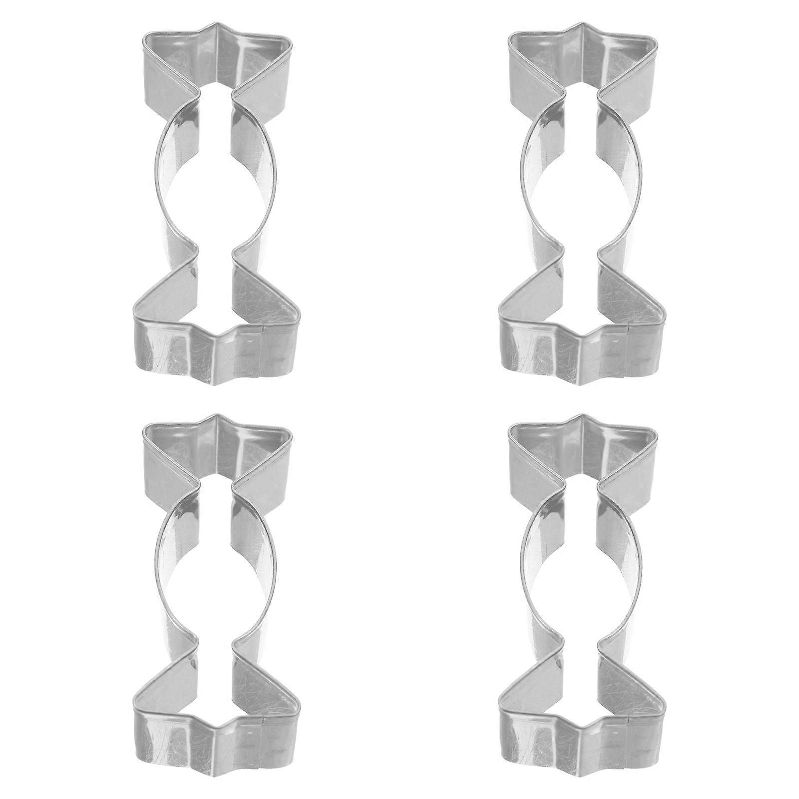 8Pcs Candy Shape Cookie Cutters DIY Biscuits Mold for Baking Use Silver
