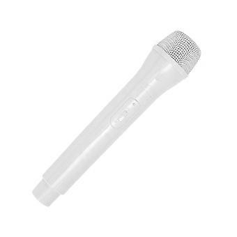 Pretend Play Microphone Toy Portable Smooth Bottom Realistic ABS Plastic Microphones Props for Performance Interview White
