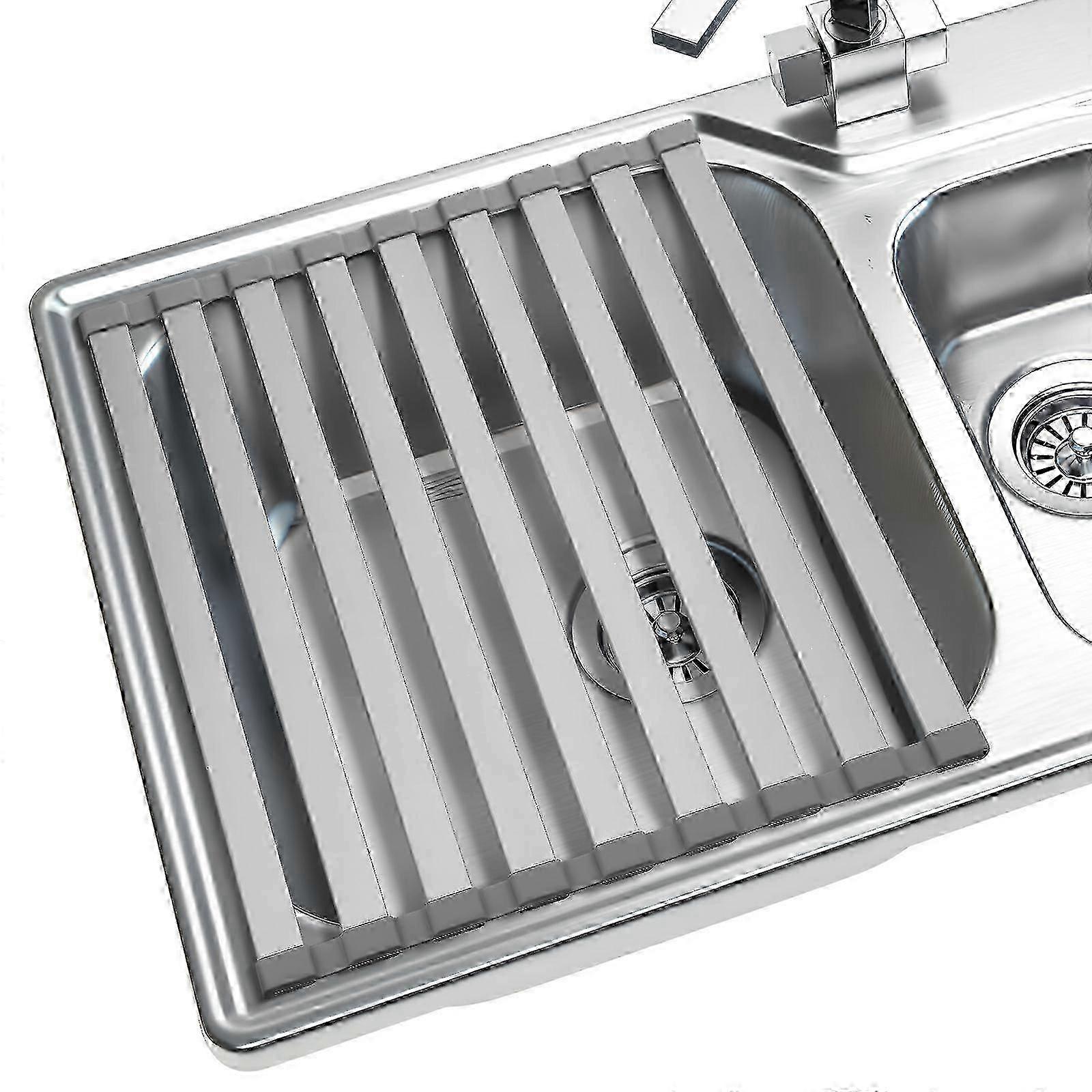 Multipurpose Sink Rack Expandable Kitchen Drying Rack Restaurant Stainless Steel Foldable 1Pack
