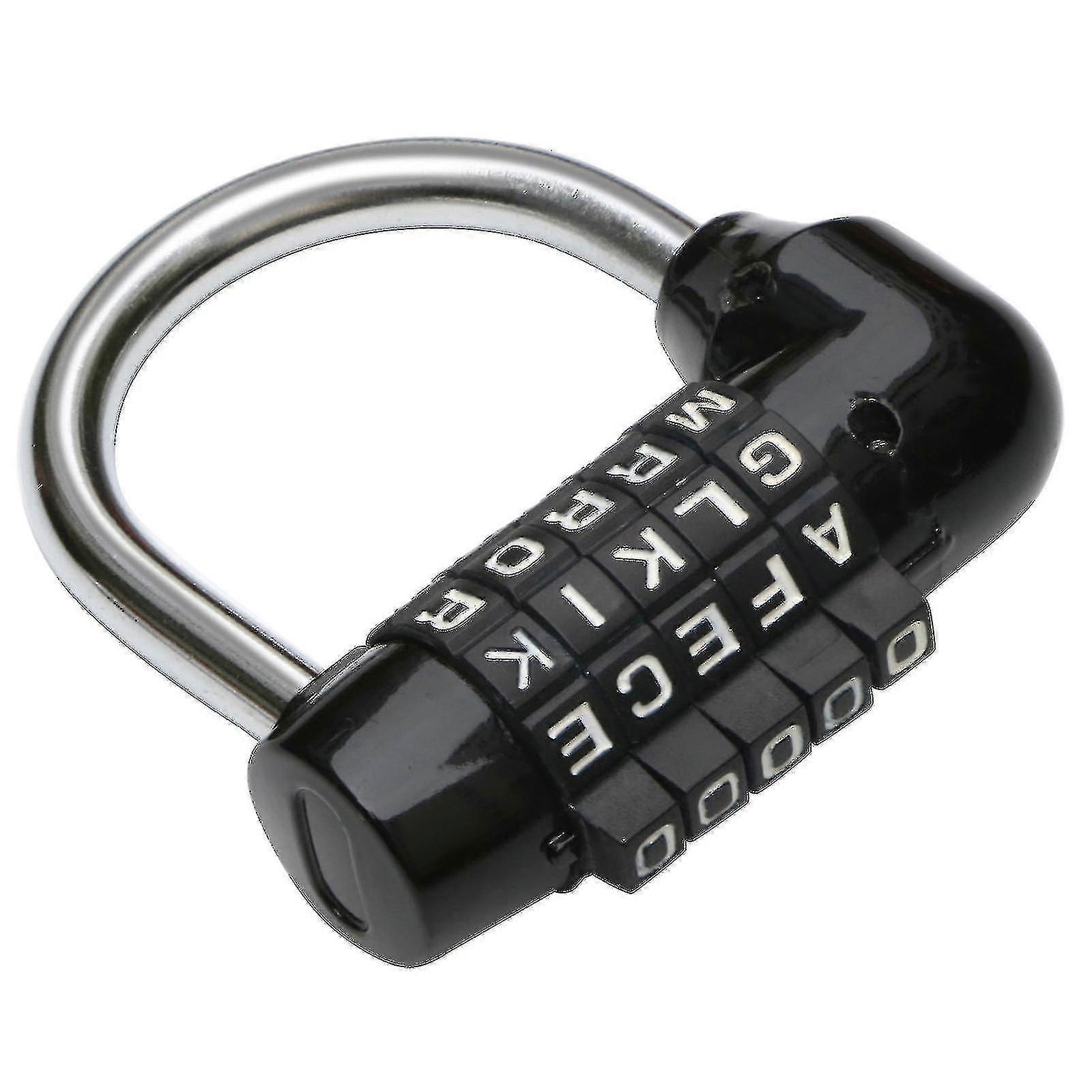 Trixes 5-letter Combination Padlock Black