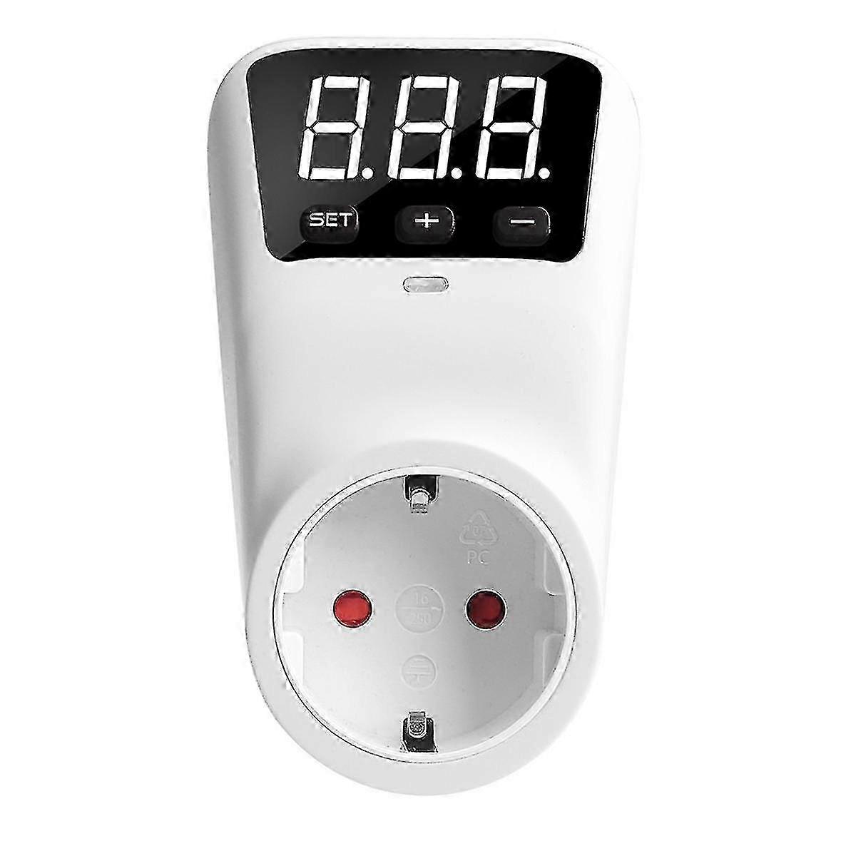 Voltage Protector Socket Ac230v Adjustable Power Surge Protector Socket Voltage Safe Refrigerator Protect Eu Plug_fpj8