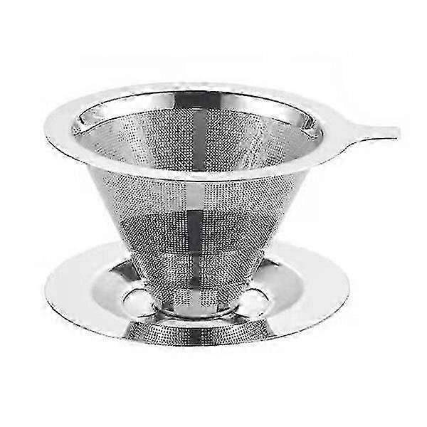 Coffee filter, one filter and one base, suitable compatible with multiple cups, portable and practical