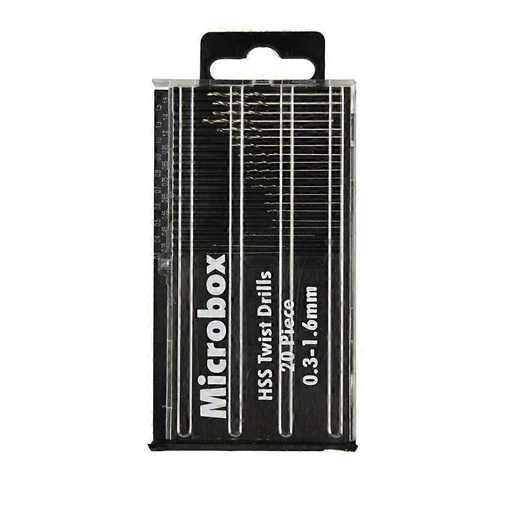 Mini Drill Bit Drill Set for Drilling 20Pcs Silver Round Bits