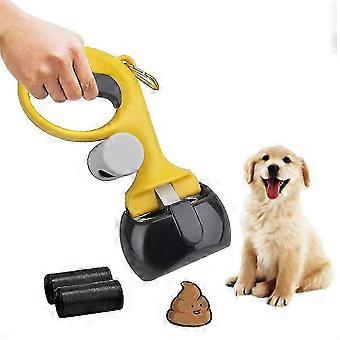 Dog Poop Shovel, Pooper Scooper Dog Poop Shovel with Foldable Poop Scoop Bin Bag for Dogs/Cats Indoor/Outdoor Lawn