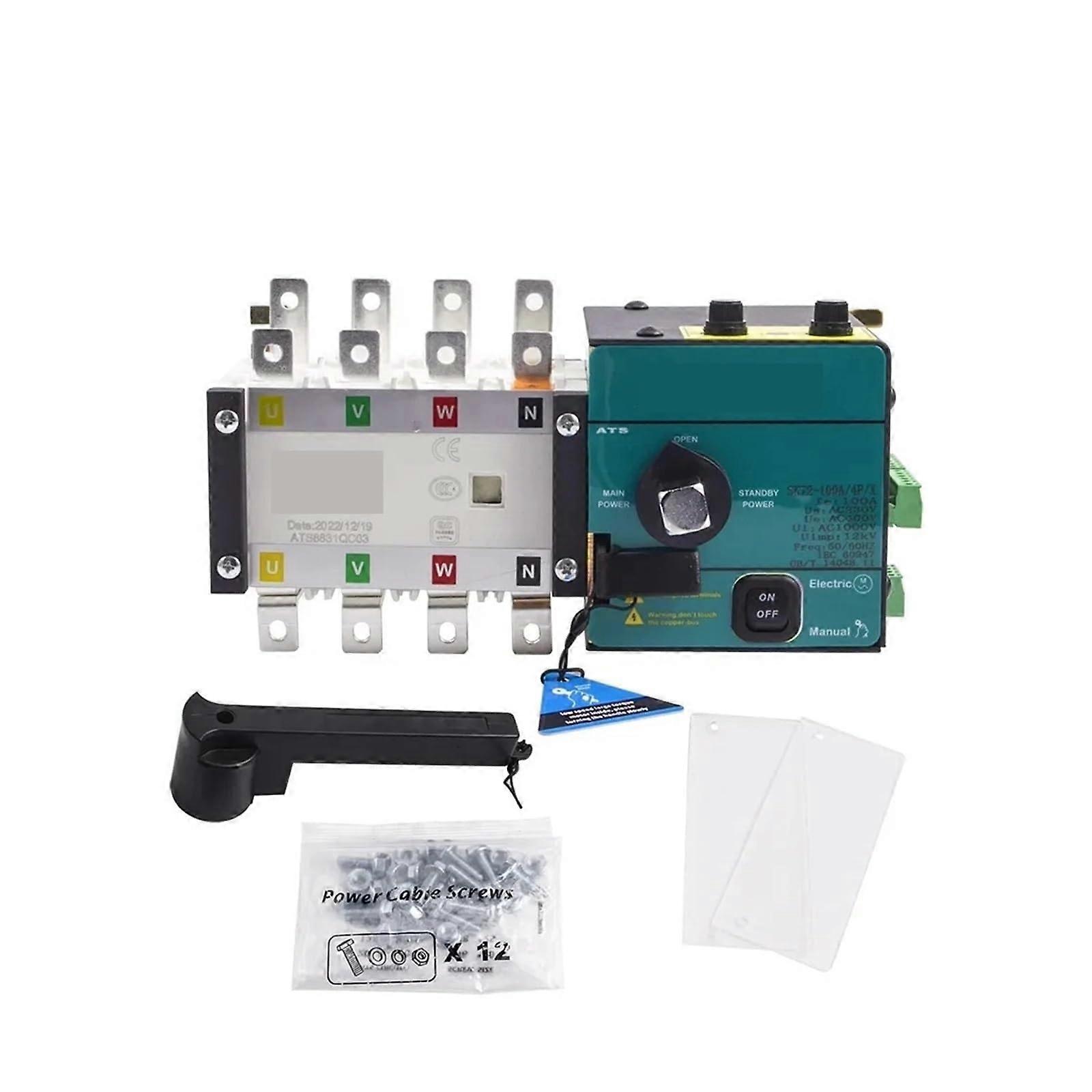 Automatic Transfer Switch 100A 4 Pole ATS for Generator Dual Power Reliable Electrical Distribution