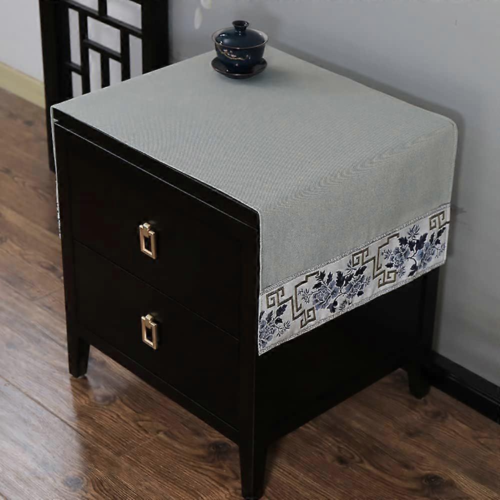 Solid Color Bedside Tablecloth Nightstand Running Side End Desktop Dust Cover