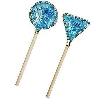 Blue Mini Fishing Mesh Ornamental Net for Kids Playing 2Pcs