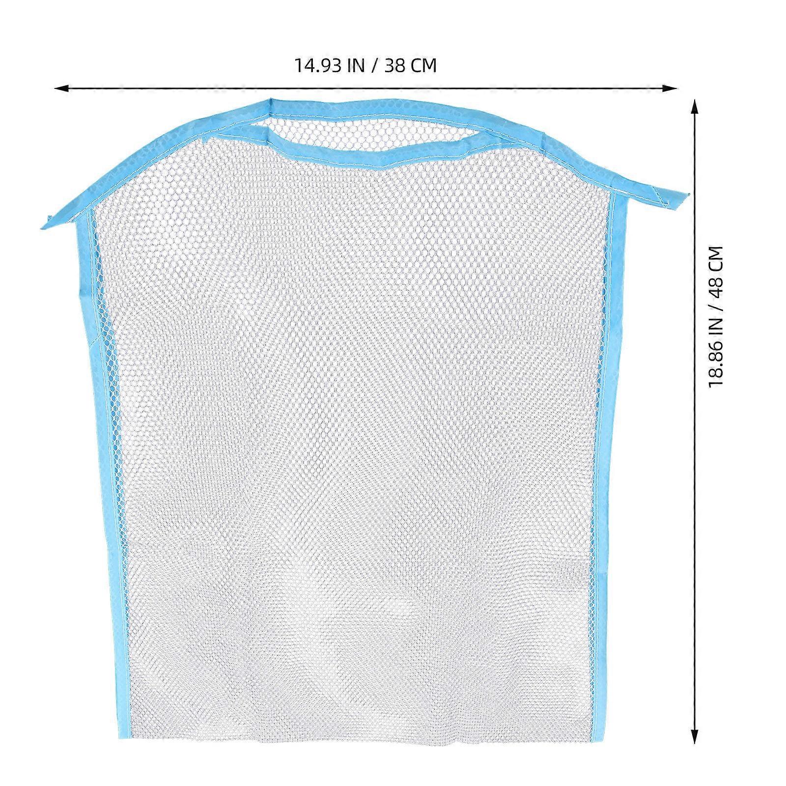 Sky-Blue Foldable Hanging Mesh Drying Net for Laundry Use
