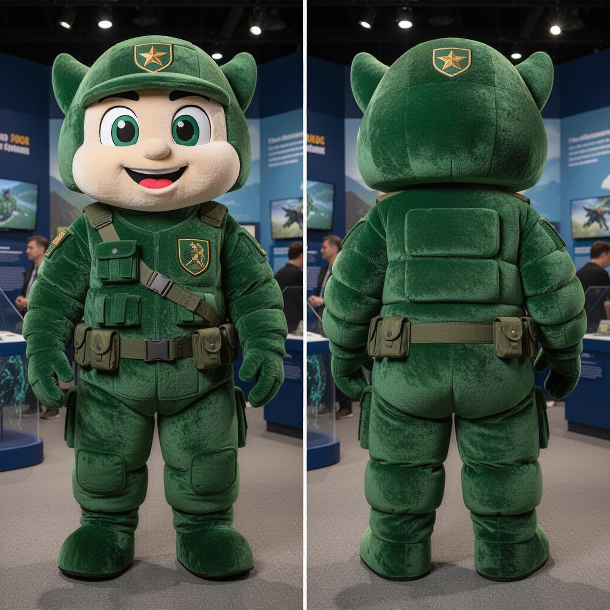MASTICOT Forest Green Heroic Commando Mascot