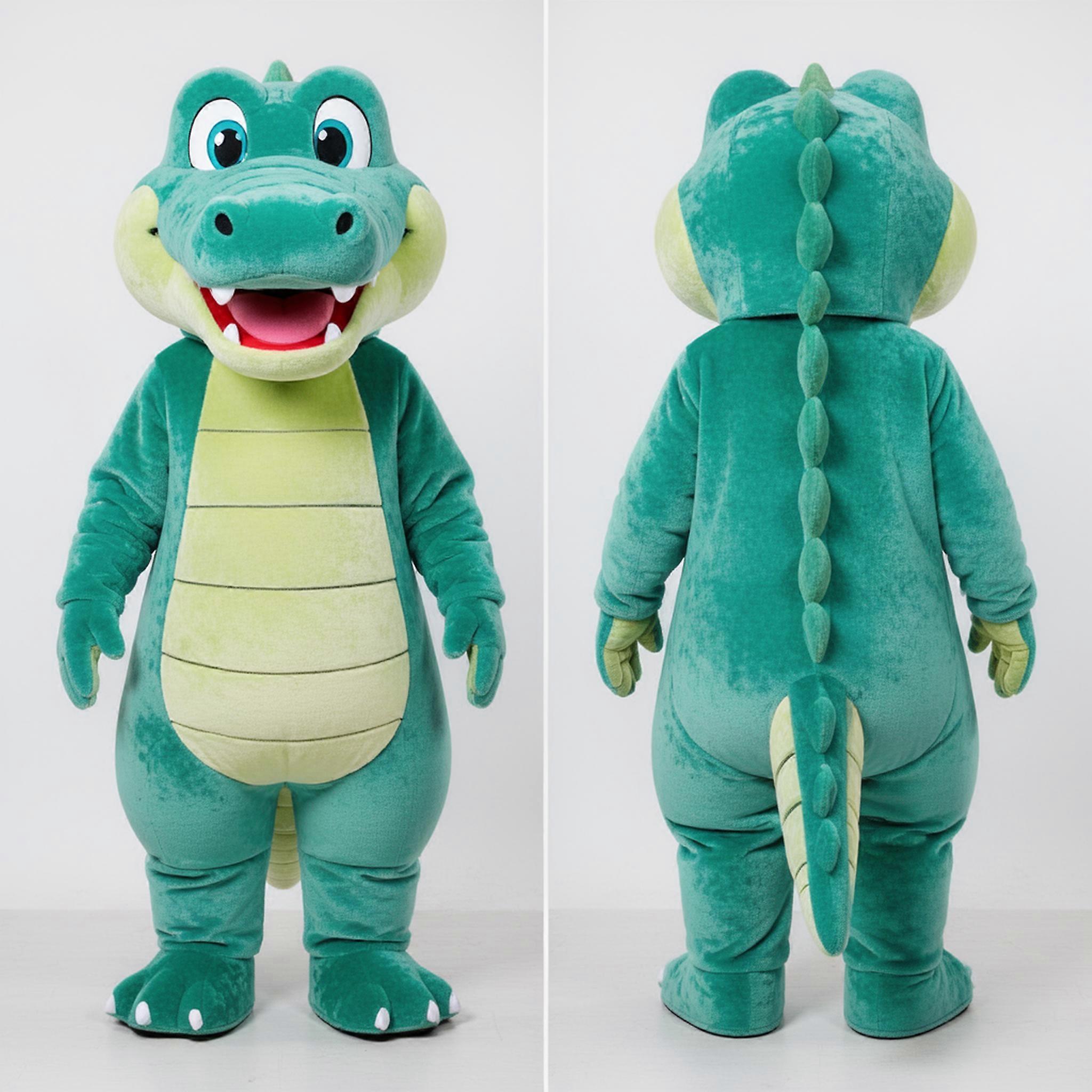 MASTICOT Teal Velvety Crocodile Mascot