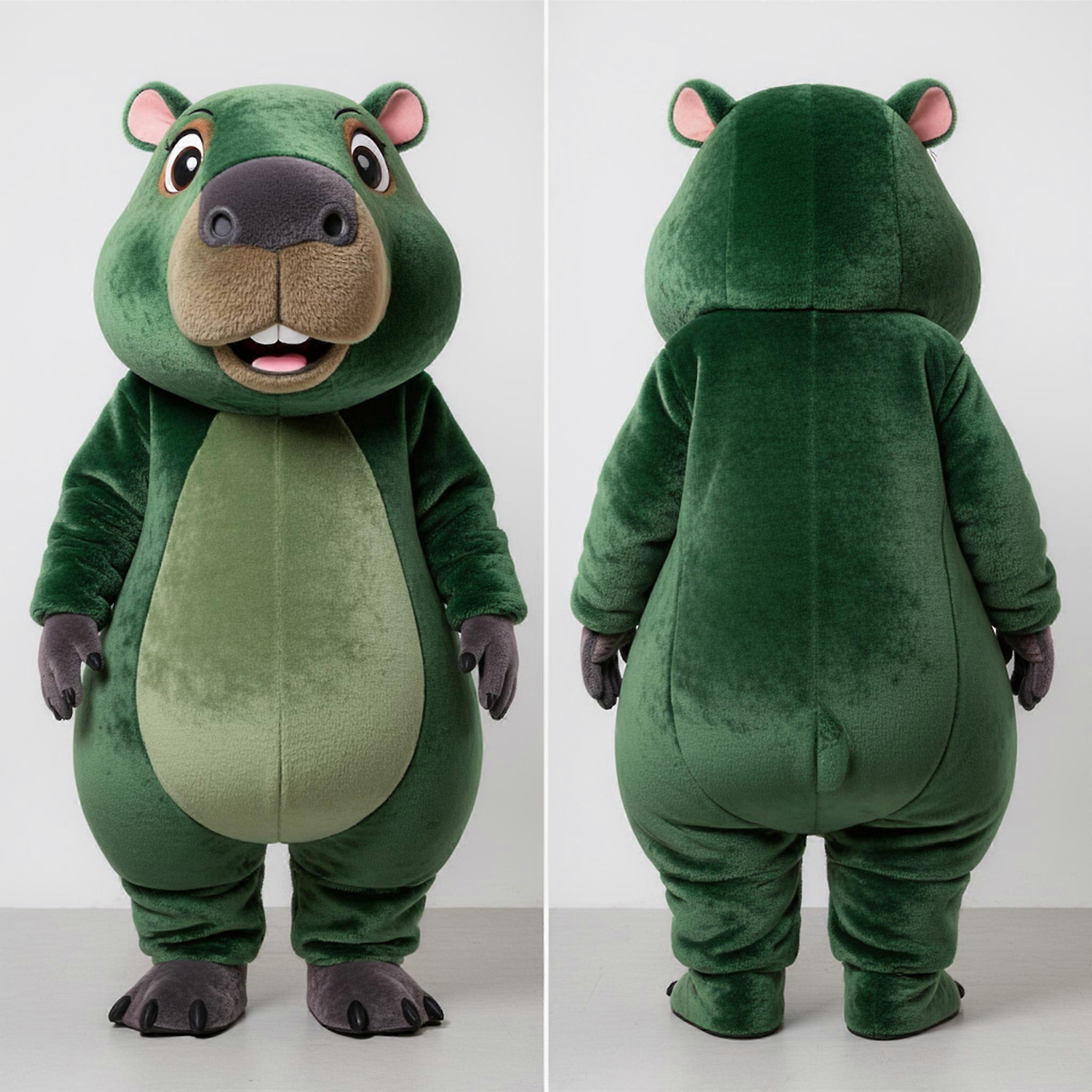 MASTICOT Forest Green Gentle Capybara Mascot