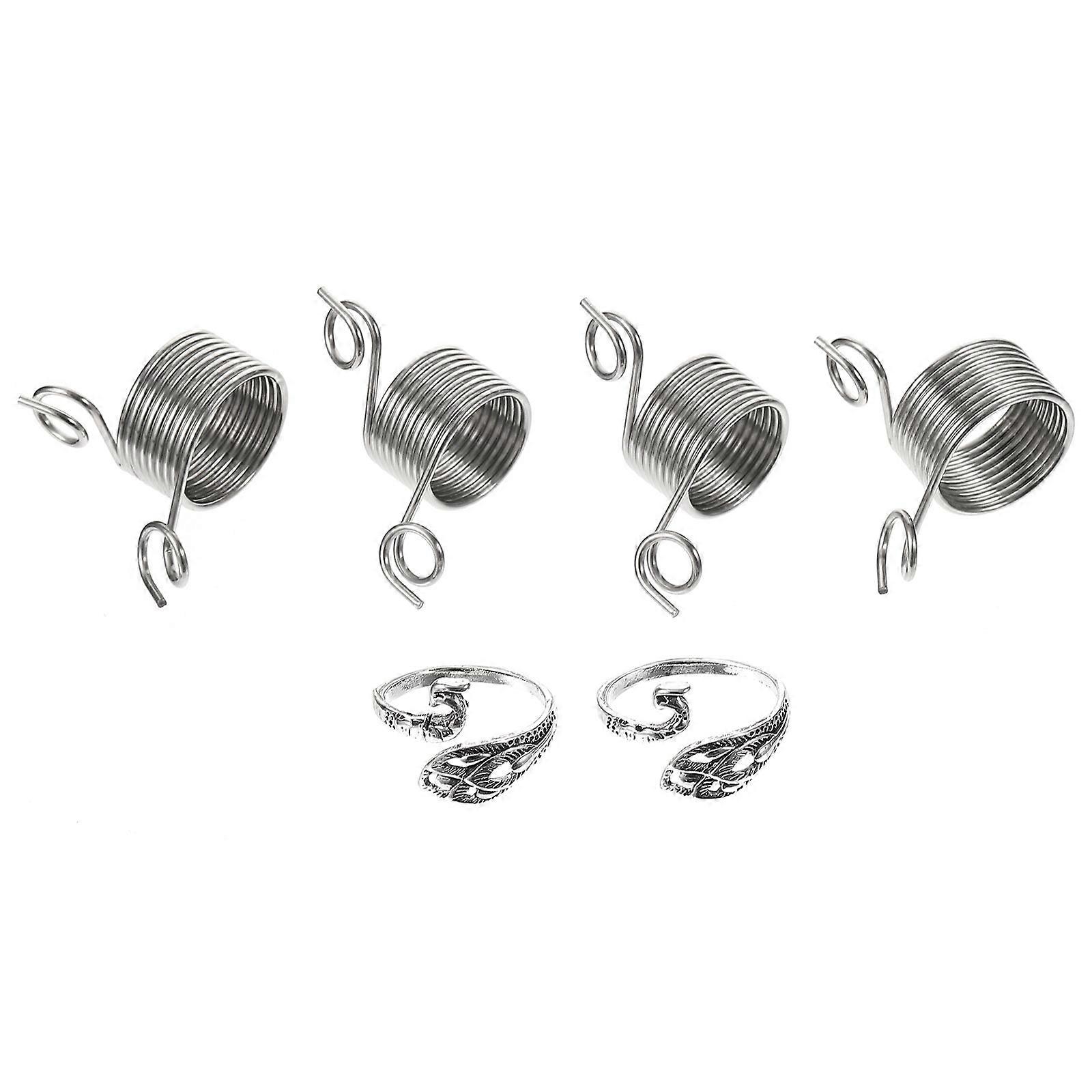 Creative Phoenix Shape Wirding Thread Tool Knitting Loop Ring 1Set