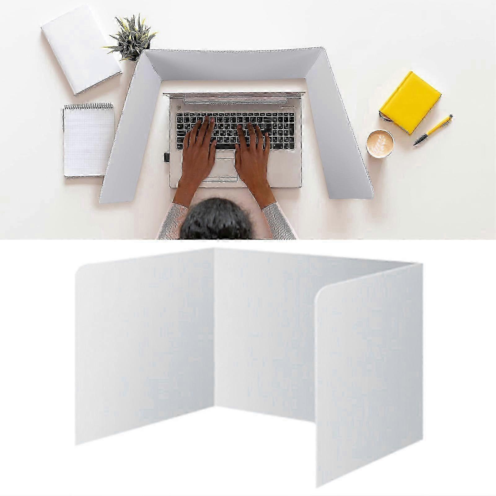 Foldable Plastic Desk Divider Privacy Shield - 4pcs Set compatible with Office Study