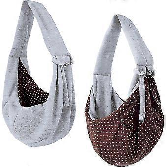Porte-bébé pour chiens et chats - Sac Papoose mains libres pour animaux de compagnie - Poche souple et conception morte - Convient aux chiots, aux petits chiens et aux chats pour en plein air