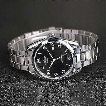 Reloj de pulsera mecánico automático para hombre, acero inoxidable, calendario diario, movimiento automático, 2026