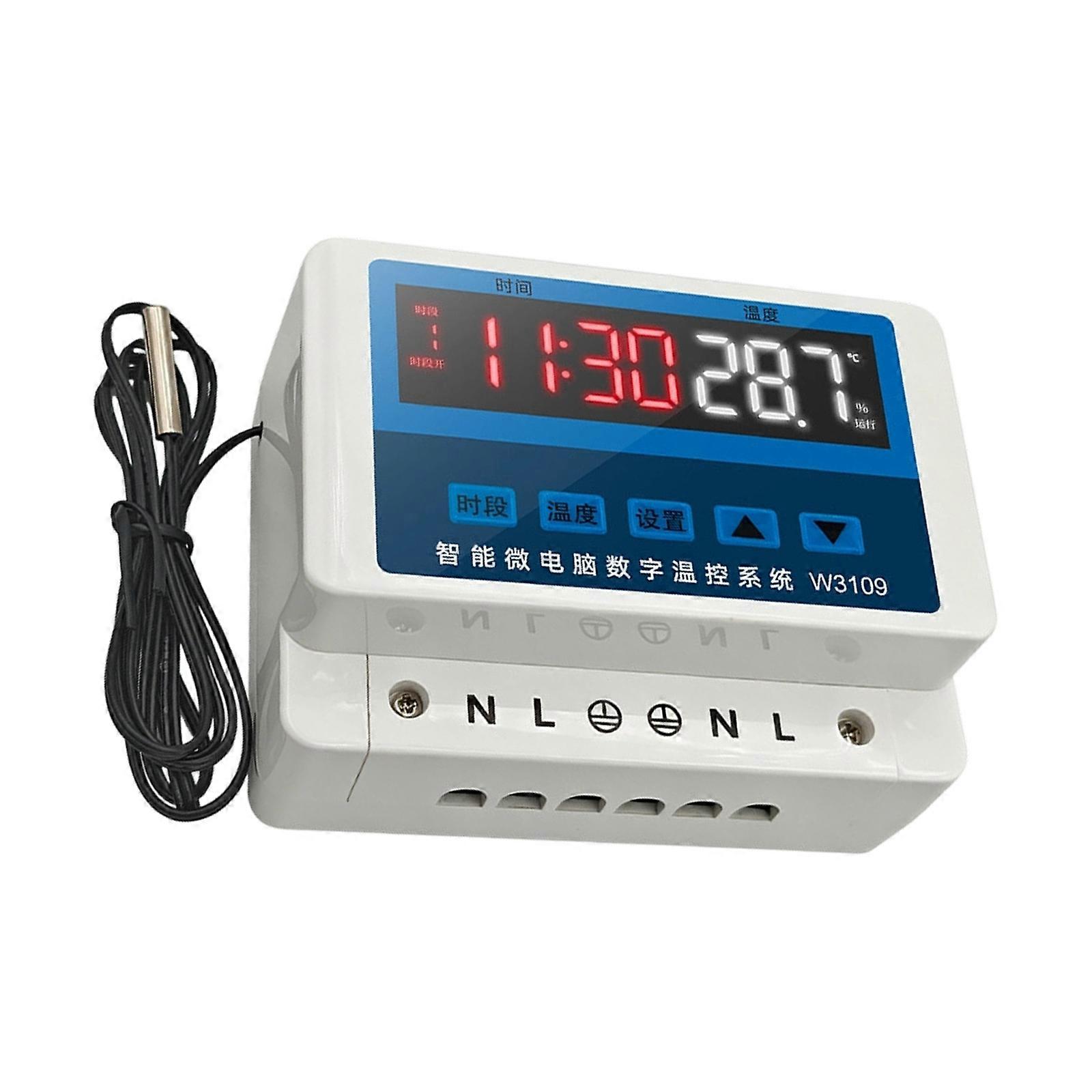 Digital Temperature Controller for Scheduled Heating Cooling Project Use Modules with Metal Line and Two-Line Display Multicolor