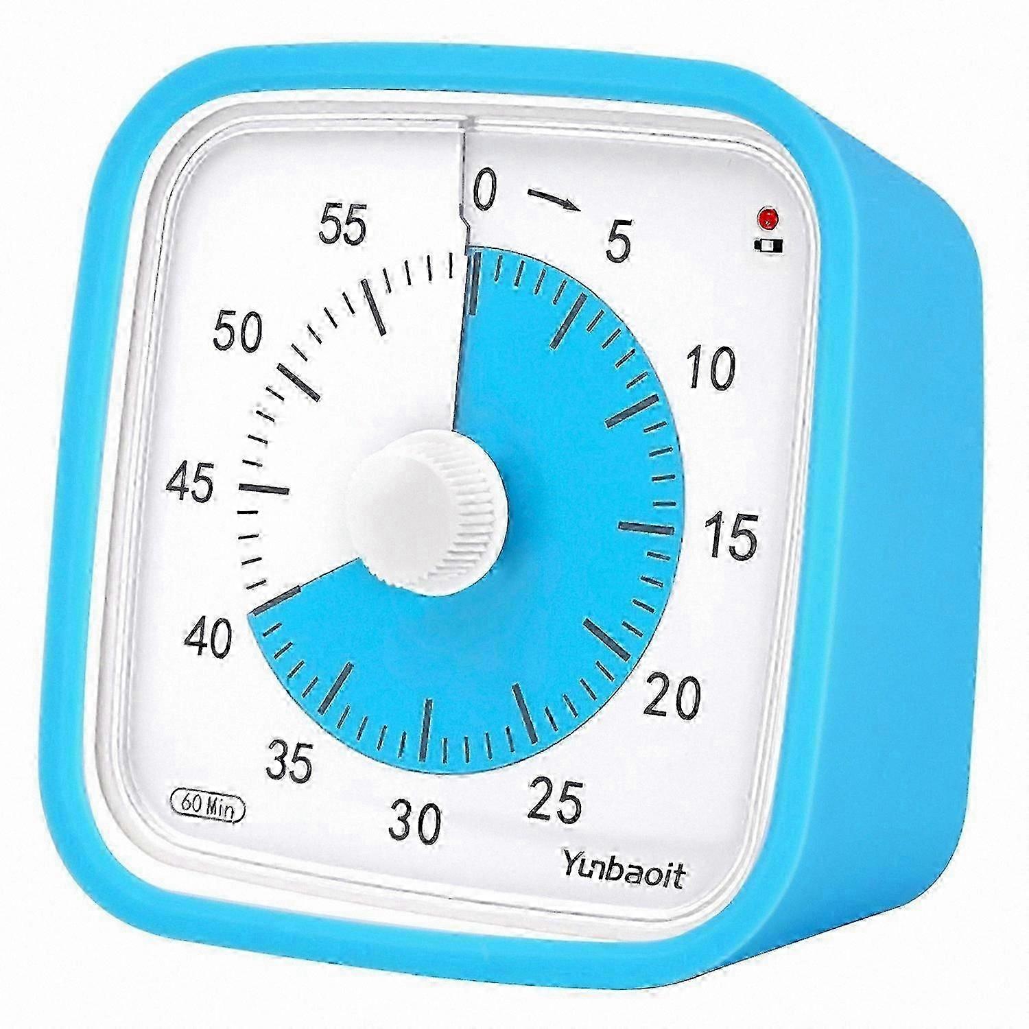 Visual Timer with Night Light 60-Minute Countdown Silent Time Management Tool for Study and Work