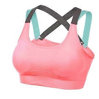 Reggiseno sportivo senza cuciture a basso impatto per donna, ideale per corsa, yoga e fitness, in comodo nylon e poliuretano.