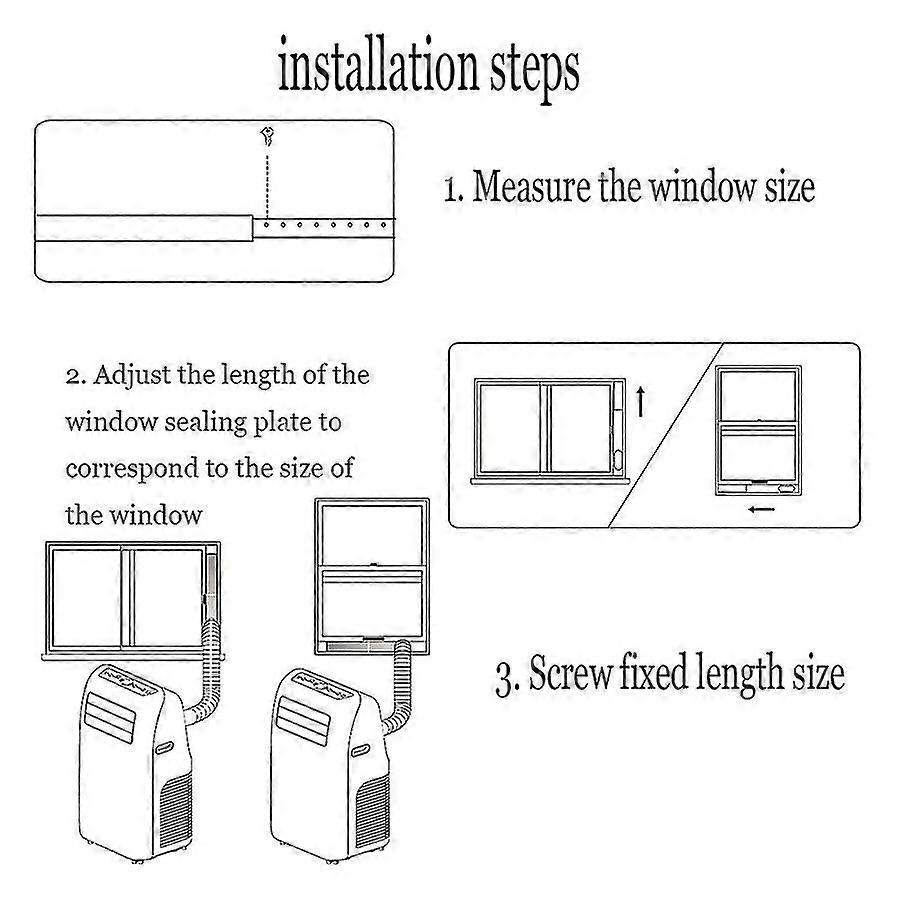 1.1m/43inch Window Slide Plate/window Adapter Air Conditioner Kit
