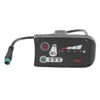 Electric Bike Led Power Display Panel Electric Bike Modification Display Meter With Waterproof 5p Male Plug For 22.2mm Handlebars-ZZY fg2025031701448