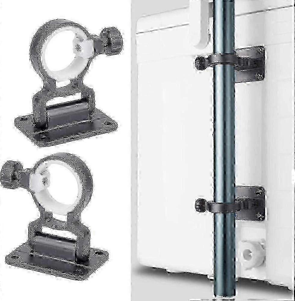 Removable wall parasol base balcony support stands 2pc set