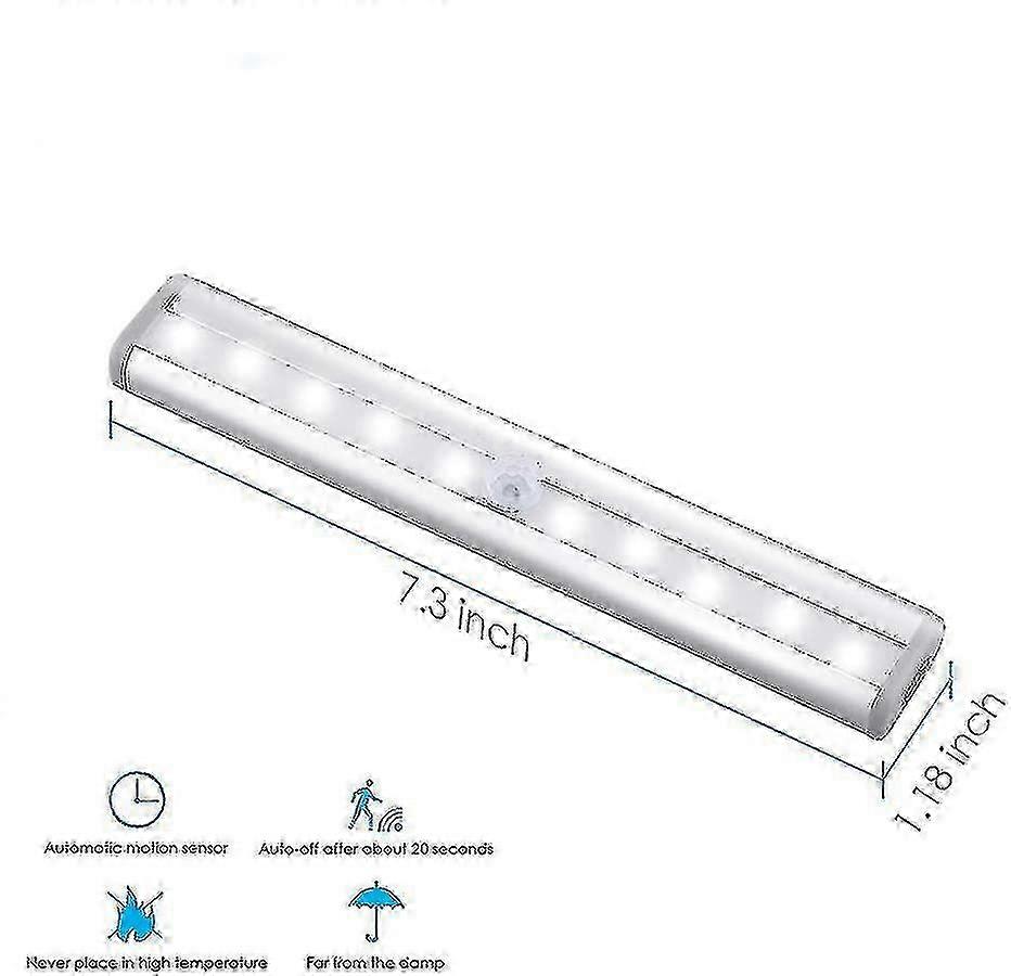 3 Pack Upgraded Usb Rechargeable 10 Led Magnetic Motion Sensor Light