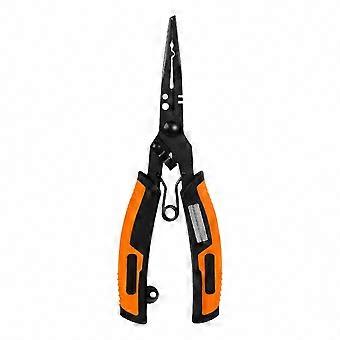 Fishing Pliers Stainless Steel with Ergonomic Handle, Multifunction Portable Ring Opener & PE Line Cutter