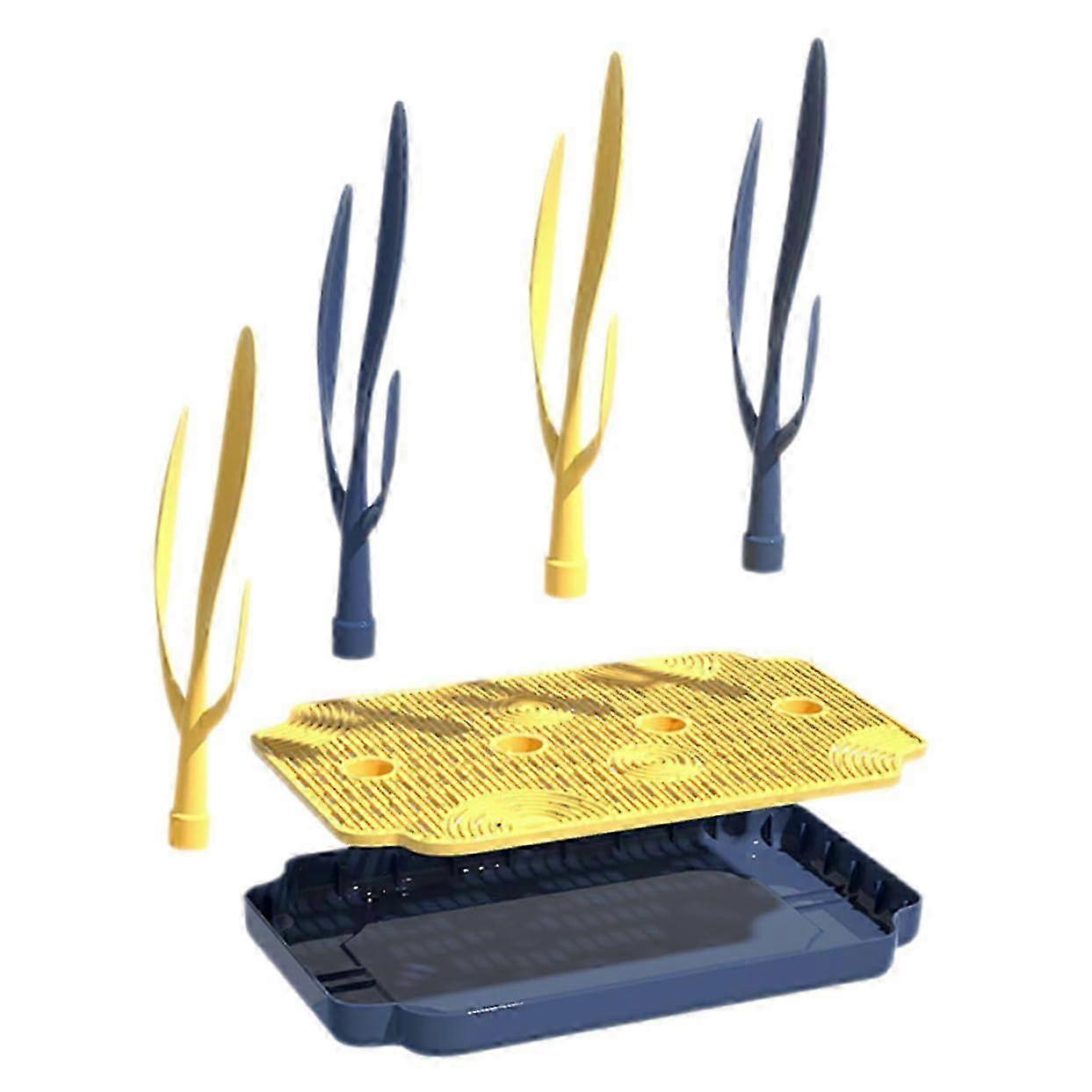 SpaceSaving Bottle Drying Rack with Drain Tray