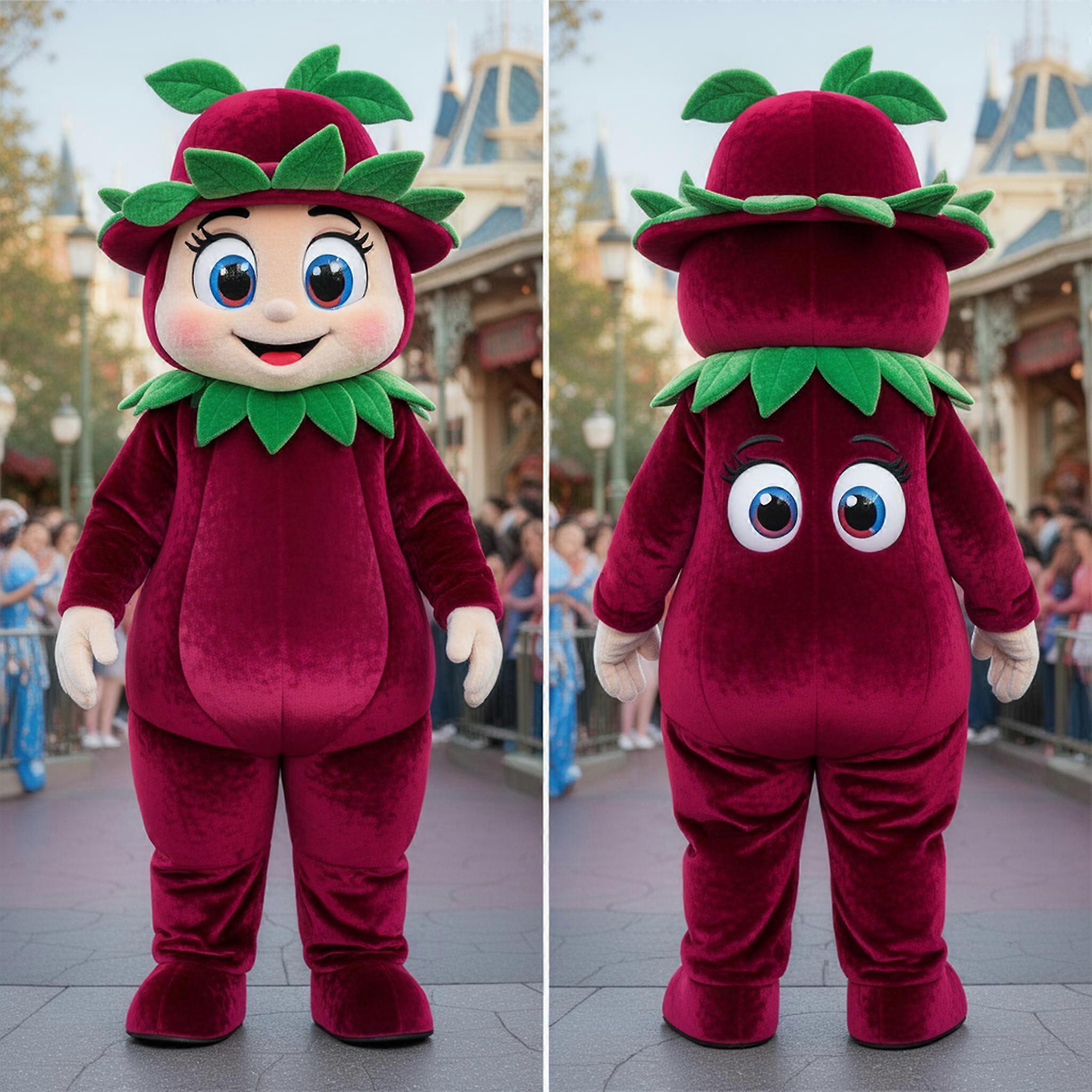 MASTICOT Maroon Velvety Leprechaun Hat Mascot