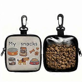 Dog Treat Training Pouch with Transparent Window, Clip-On Waist Bag for Walking and Outdoor Training, Zippered Closure, Weather-Resistant, 12x11x4cm