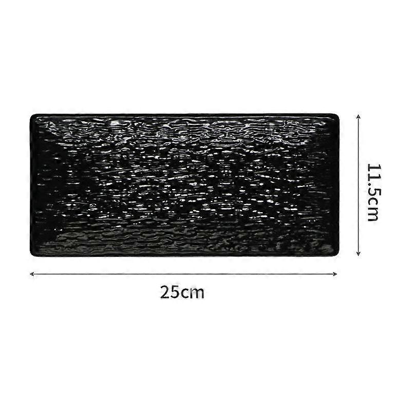 Pp Stone Textured Rectangular Serving Plate Durable For Sushi Home Restaurant Daily Use