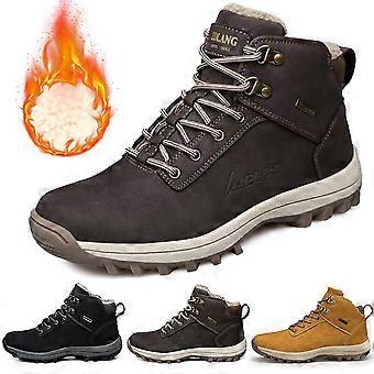 Herren Winterstiefel, warm, gefüttert, Schnürstiefel, wasserdicht, geeignet für Outdoor-Aktivitäten wie Klettern, Wandern und Arbeiten
