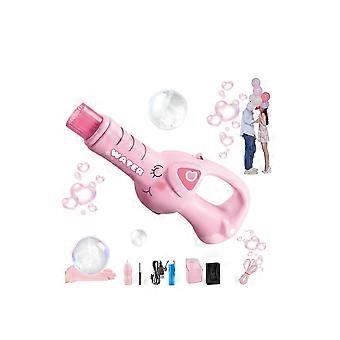 Rechargeable Electric Fog Bubble Machine with Colorful Lights and Music, Magic Maker for Party Wedding