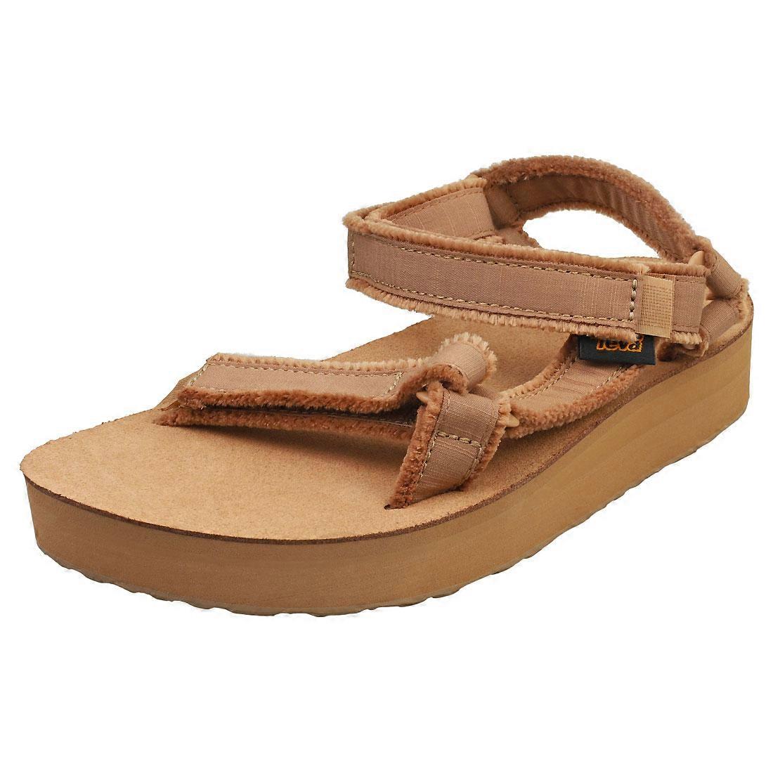 Teva Midform Universal Womens Platform Sandals in Tan