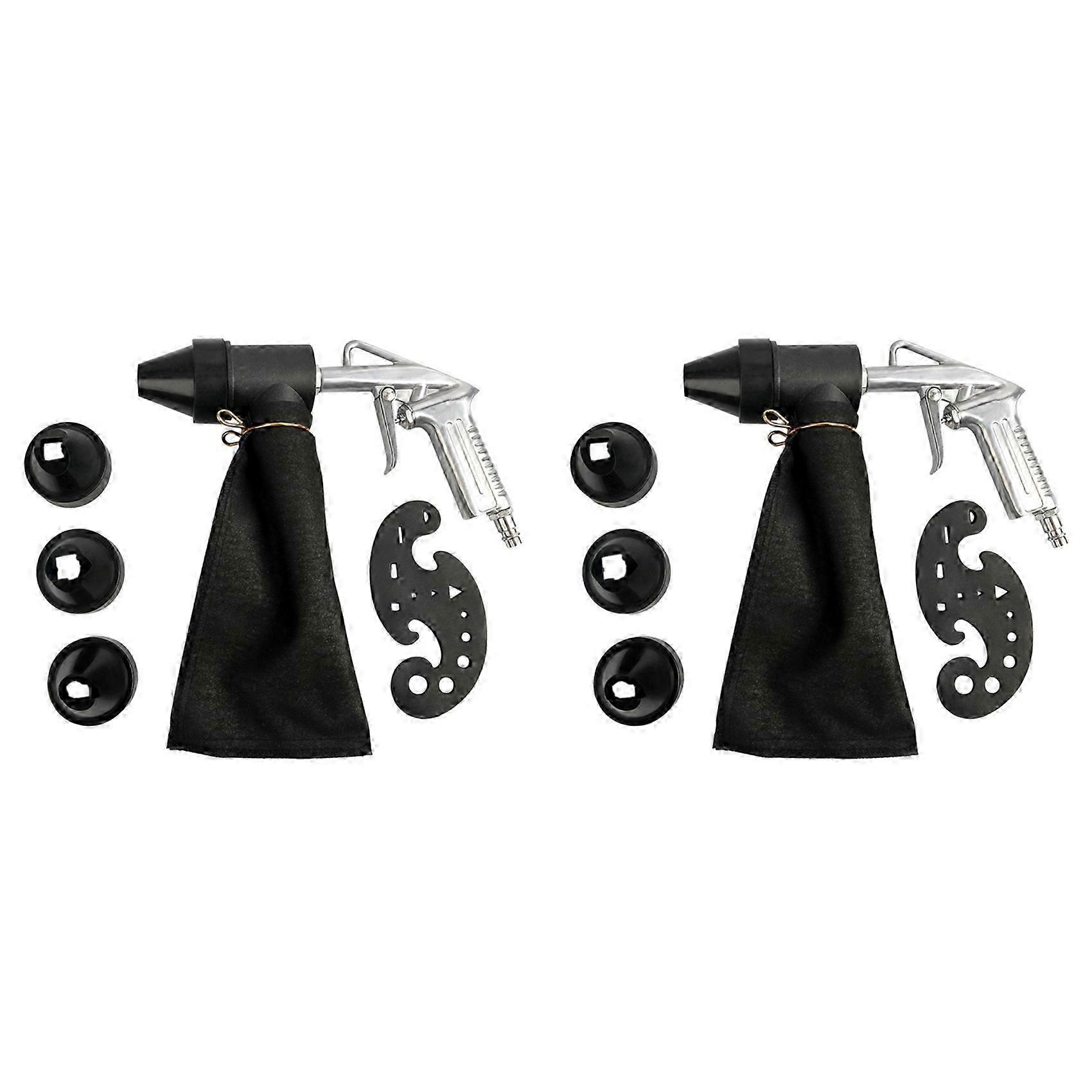 2X Pneumatic Sandblasting Tool Kit Sand Blasting Machine Set Versatile Sandblaster Handheld