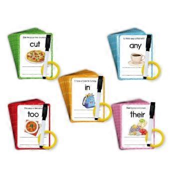 Erasable Sight Words Flashcards Double Sided Kid Early Learning Word Cards For Preschool Kindergarten Homeschooling Cs fast IUX