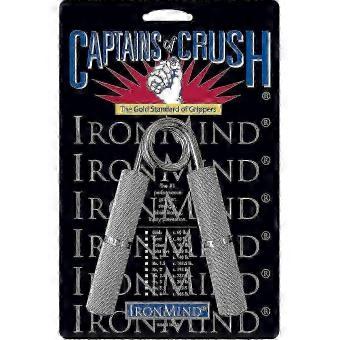 1, Captains of Crush Hand Gripper No. 140 lb Grip Strength Trainer with Knurled Aircraft-Grade Aluminum Handles and GR8 Springs, Made in USA