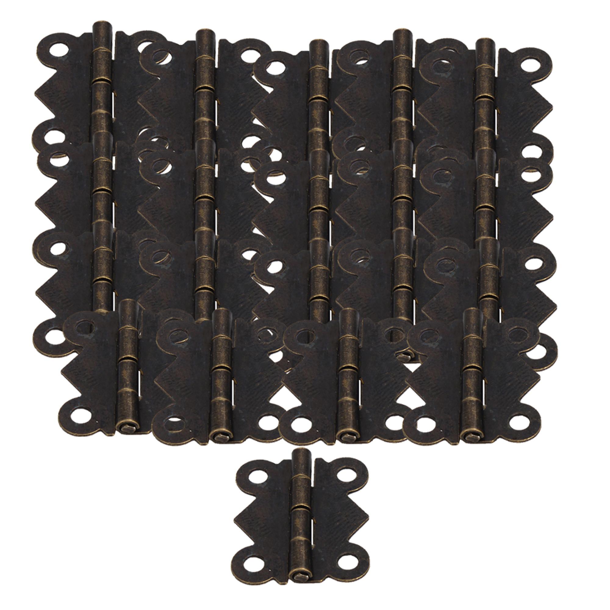20 Pieces Decorative Vintage Mini Hinges DIY Repair S Size
