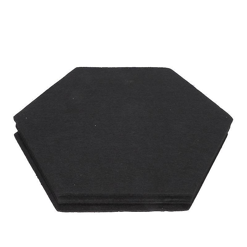 34X34cm Black Sound Dampening Panels & Foam 4pcs Professional Sound-absorbing Panels Hexagon Acousti