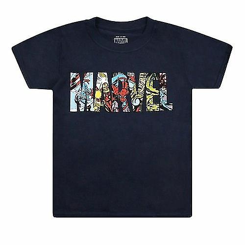 Marvel Childrens Boys Characters Logo T-Shirt