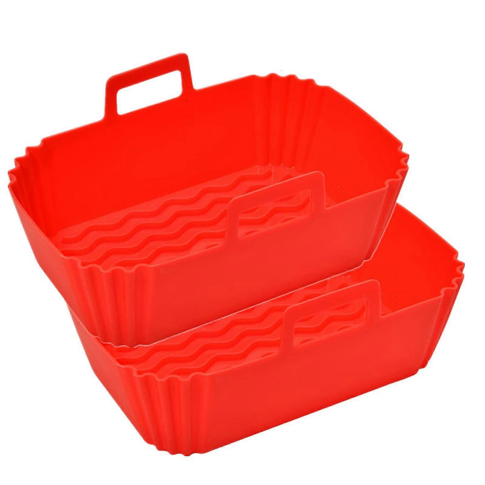 2pcs Silicone Air Fryer Large Rectangular Mat High And Low Temperature Resistant And Food-safe Mat F