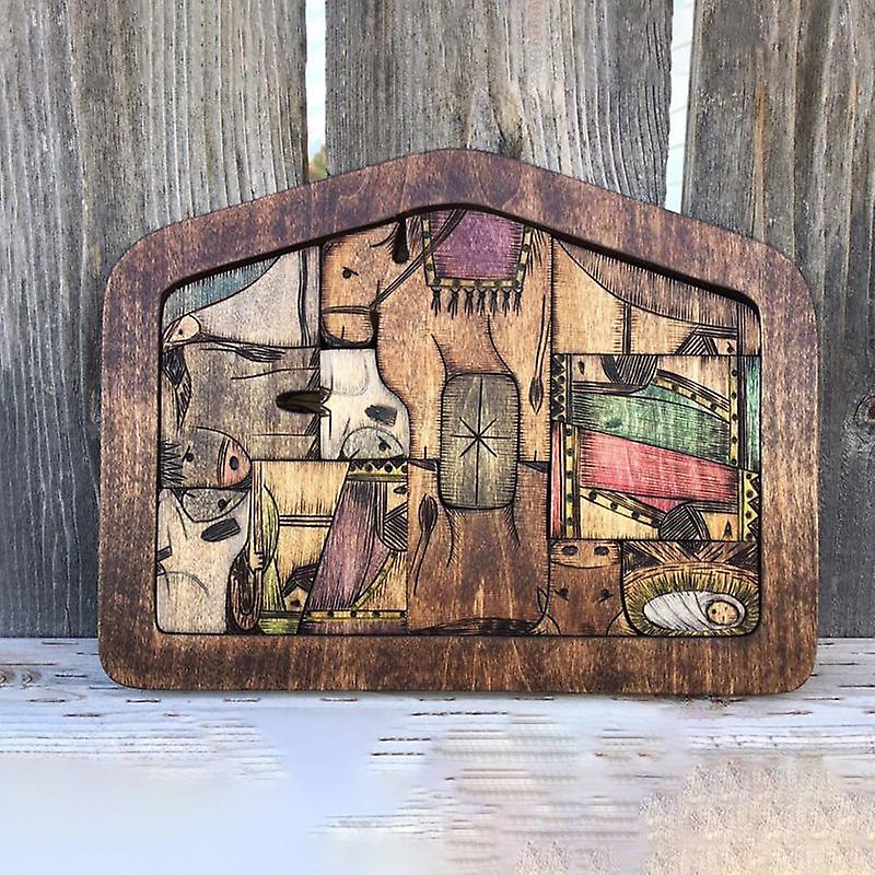 Wooden Jesus Puzzles Nativity Set Nativity Puzzle Puzzle Game Kids Desk Figurine