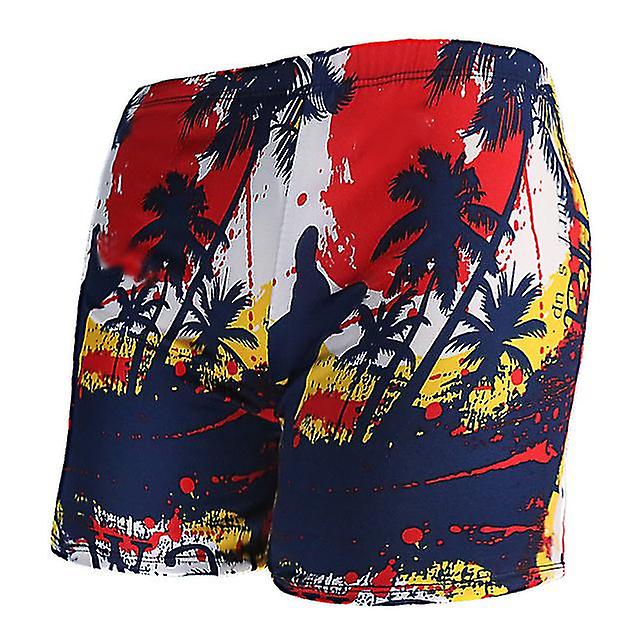 Men Swim Trunks Quick Dry Bathing Suits Printed Swimming Briefs Men Swim Trunks-n