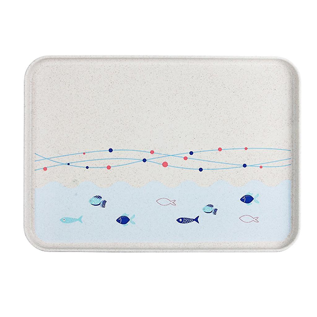 1 Piece Hotel Serving Trays Rectangle Melamine Plastic Tableware White L
